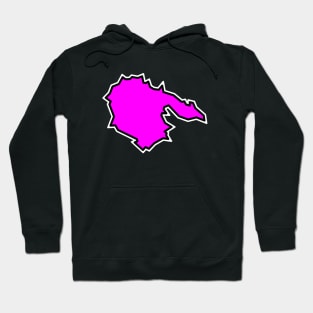 Hornby Island Silhouette in Hot Pink - Bright and Spicy Souvenir - Hornby Island Hoodie